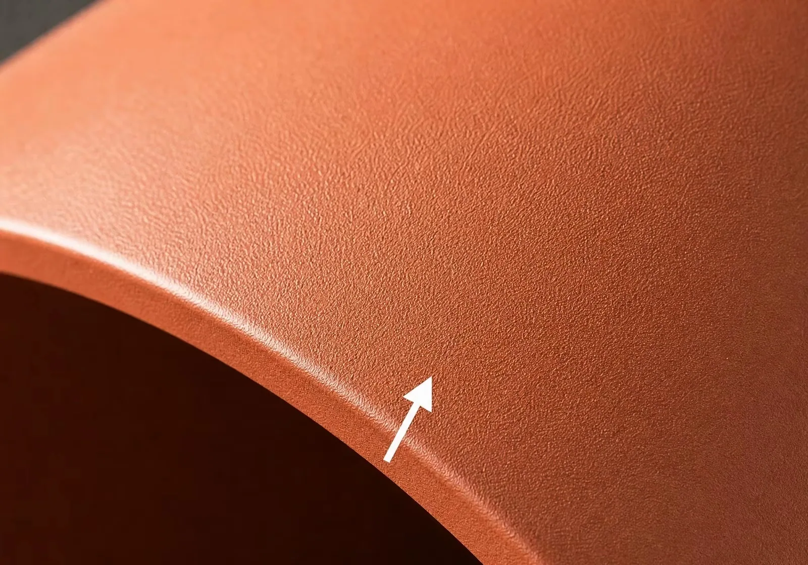 Peinture mate terracotta gros plan